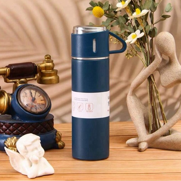 1 Set Stainless Steel Thermal Cup, Double Layer Leakproof Insulated Water Bottle - Picture 12 of 15